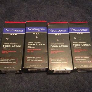 FOUR Neutrogena Men triple protect face lotionss.